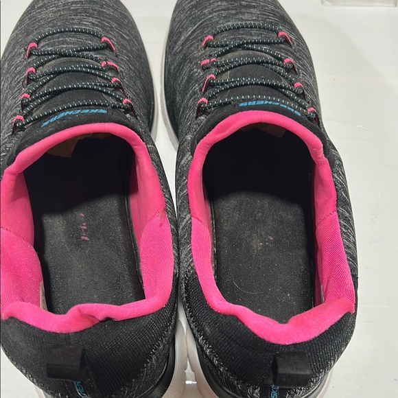 Skechers Black and Pink Athletic Shoes women’s size 10 GUC - Picture 9 of 13